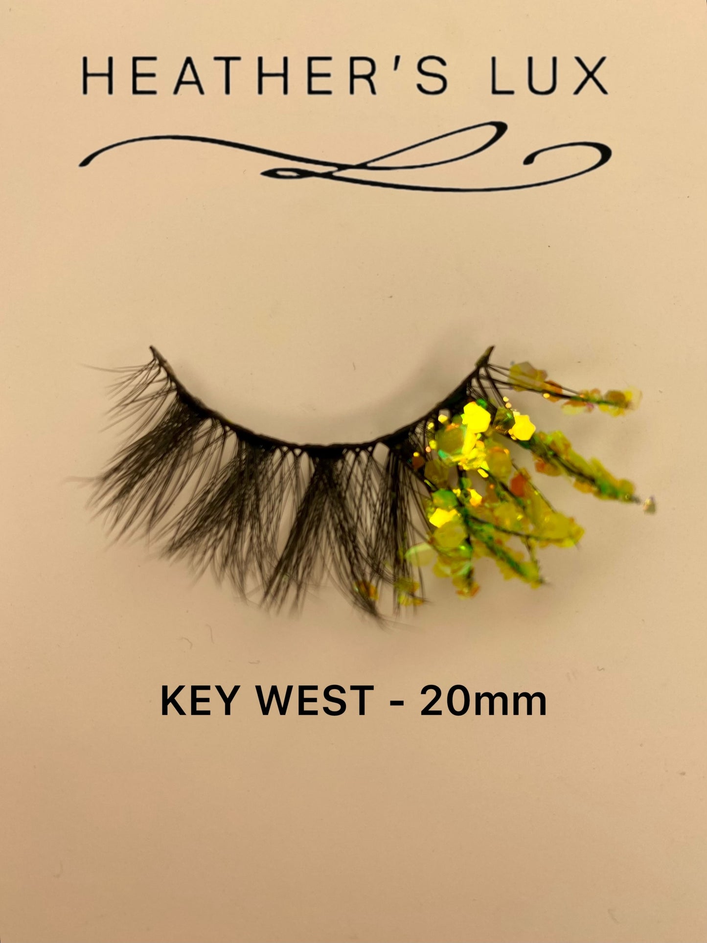 HEATHER'S LUX Glitter Lashes Sequins Lashes Dramatic 3D Faux Mink Lashes False Eyelashes Reusable Colorful Luxury Lashes Wispy Glamorous Sparkly Sparkle Lashes