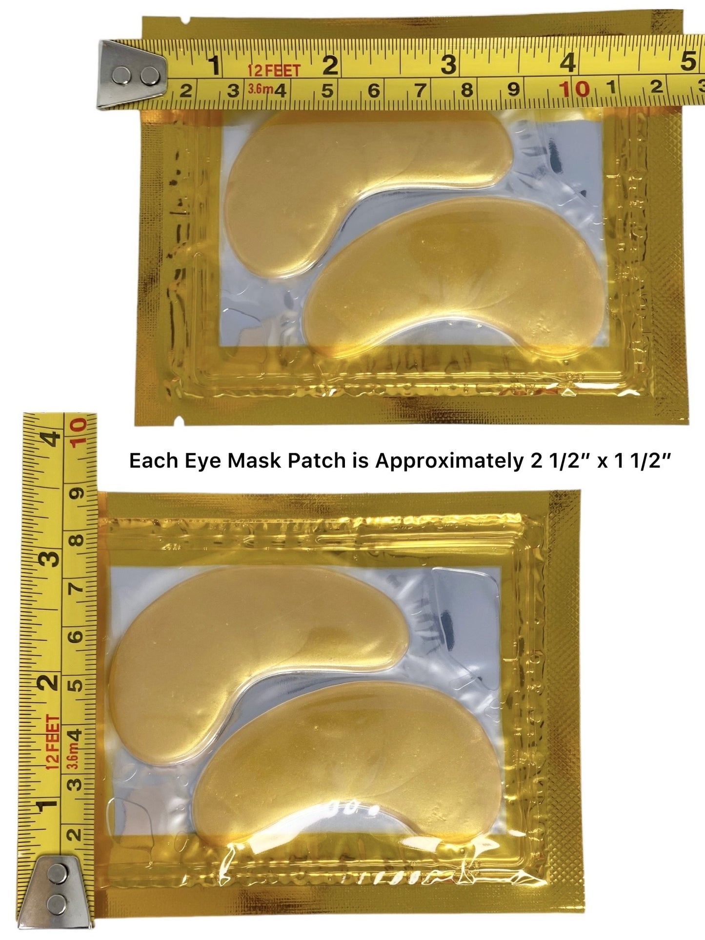 Heather's Lux 24K Gold Under Eye Mask Patches Gels for Dark Circles, Fine Lines, Puffy Eyes, Anti-Aging