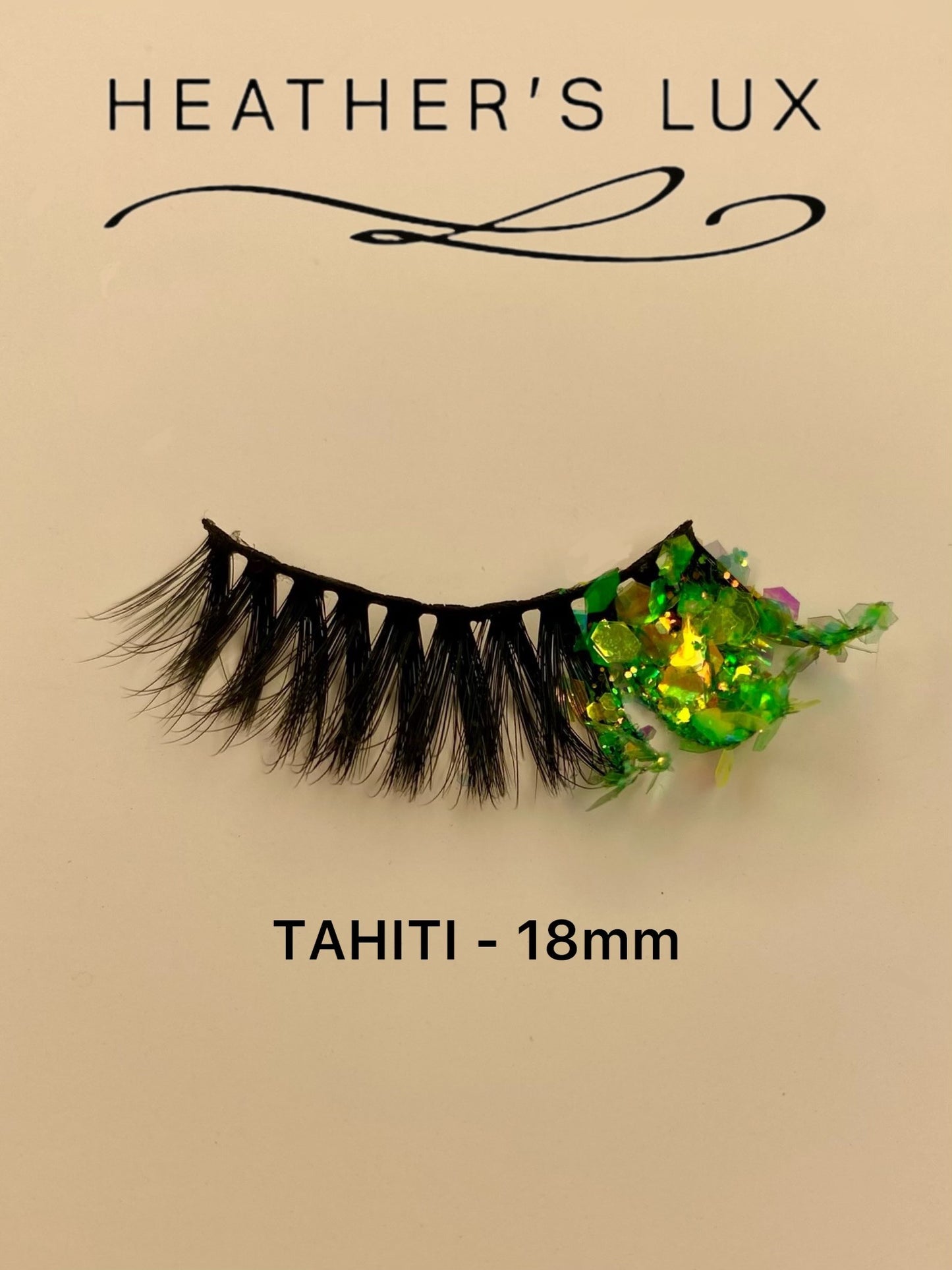 HEATHER'S LUX Glitter Lashes Sequins Lashes Dramatic 3D Faux Mink Lashes False Eyelashes Reusable Colorful Luxury Lashes Wispy Glamorous Sparkly Sparkle Lashes